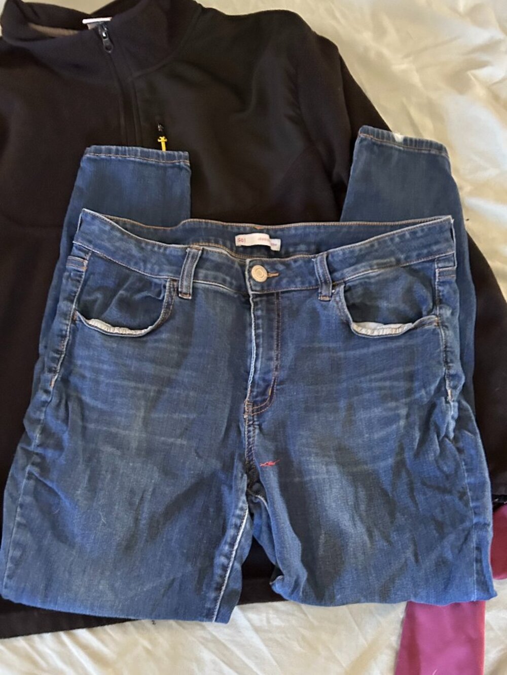 jegging size 17 womens pants jeans blue denim stretch skinny 33